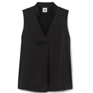 CAbi Elegant Black Sleeveless Blouse